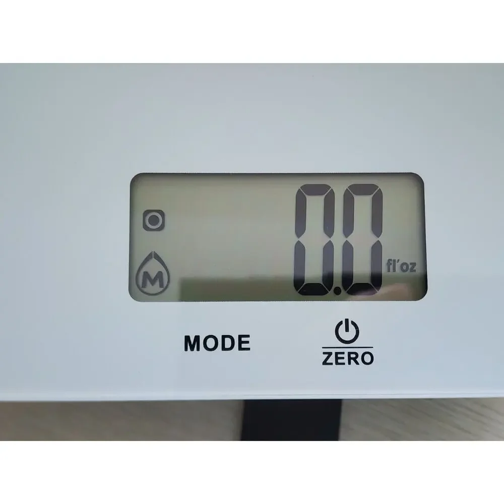 Real Appeal Digital Electronic Food Scale – White Glass Kitchen Scale